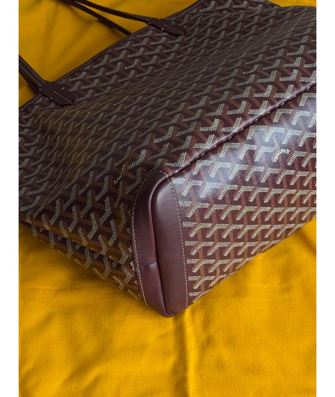 GOYARD Бордовая сумка тоут, фото 3