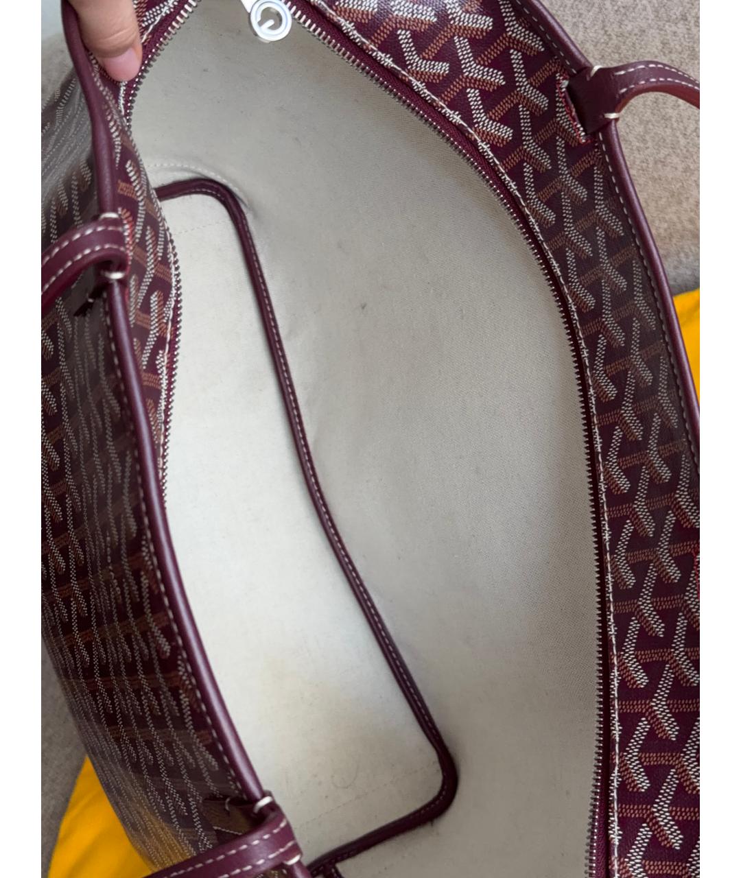 GOYARD Бордовая сумка тоут, фото 8