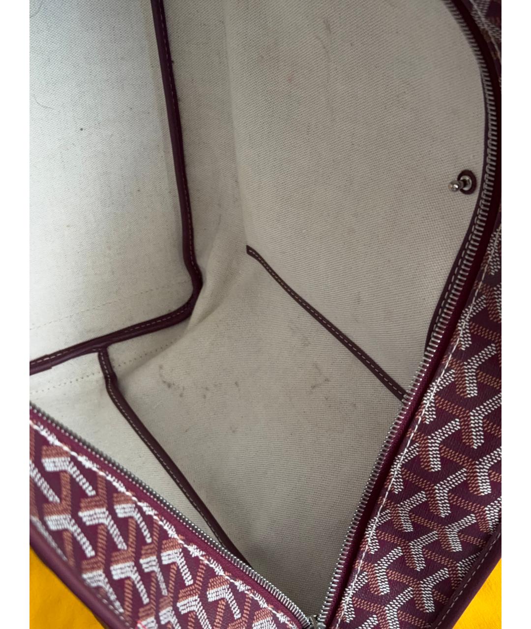GOYARD Бордовая сумка тоут, фото 7