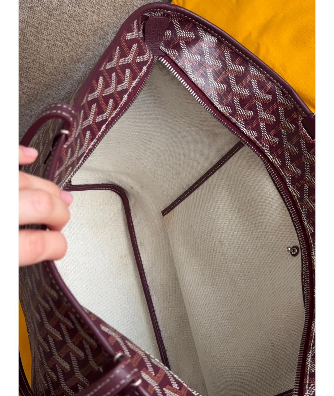 GOYARD Бордовая сумка тоут, фото 6