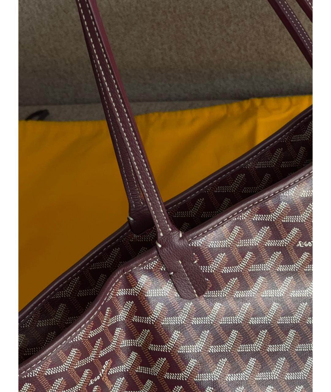 GOYARD Бордовая сумка тоут, фото 4