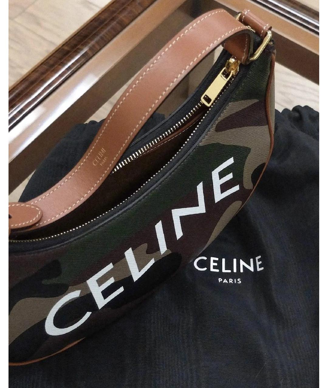 CELINE Хаки сумка через плечо, фото 4