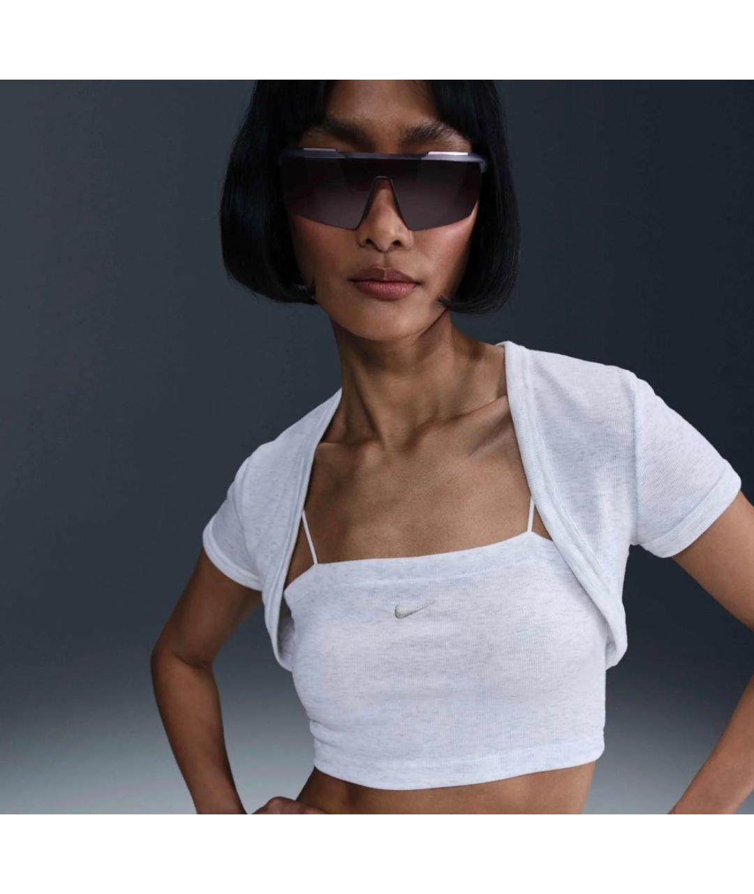 NIKE Серая хлопковая майка, фото 6