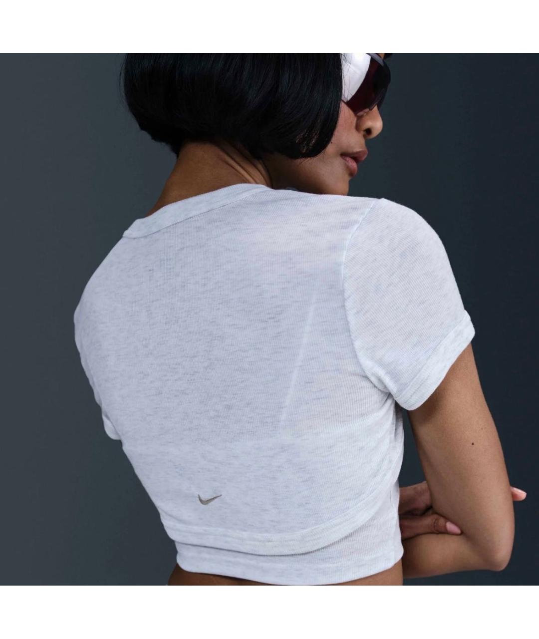 NIKE Серая хлопковая майка, фото 7