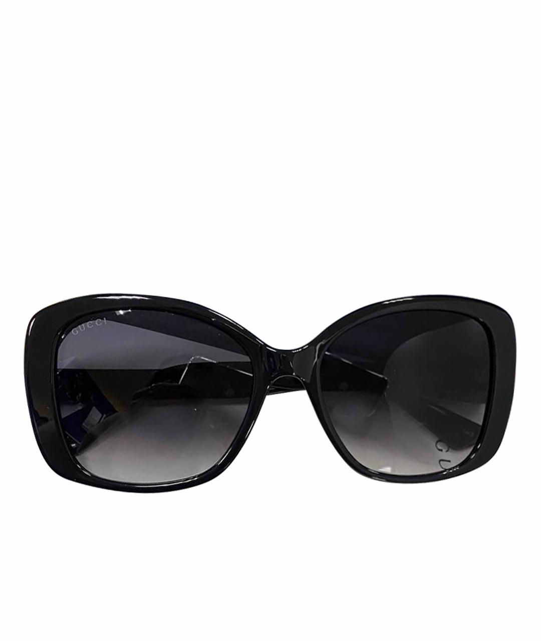 GUCCI Черные пластиковые солнцезащитные очки, фото 1