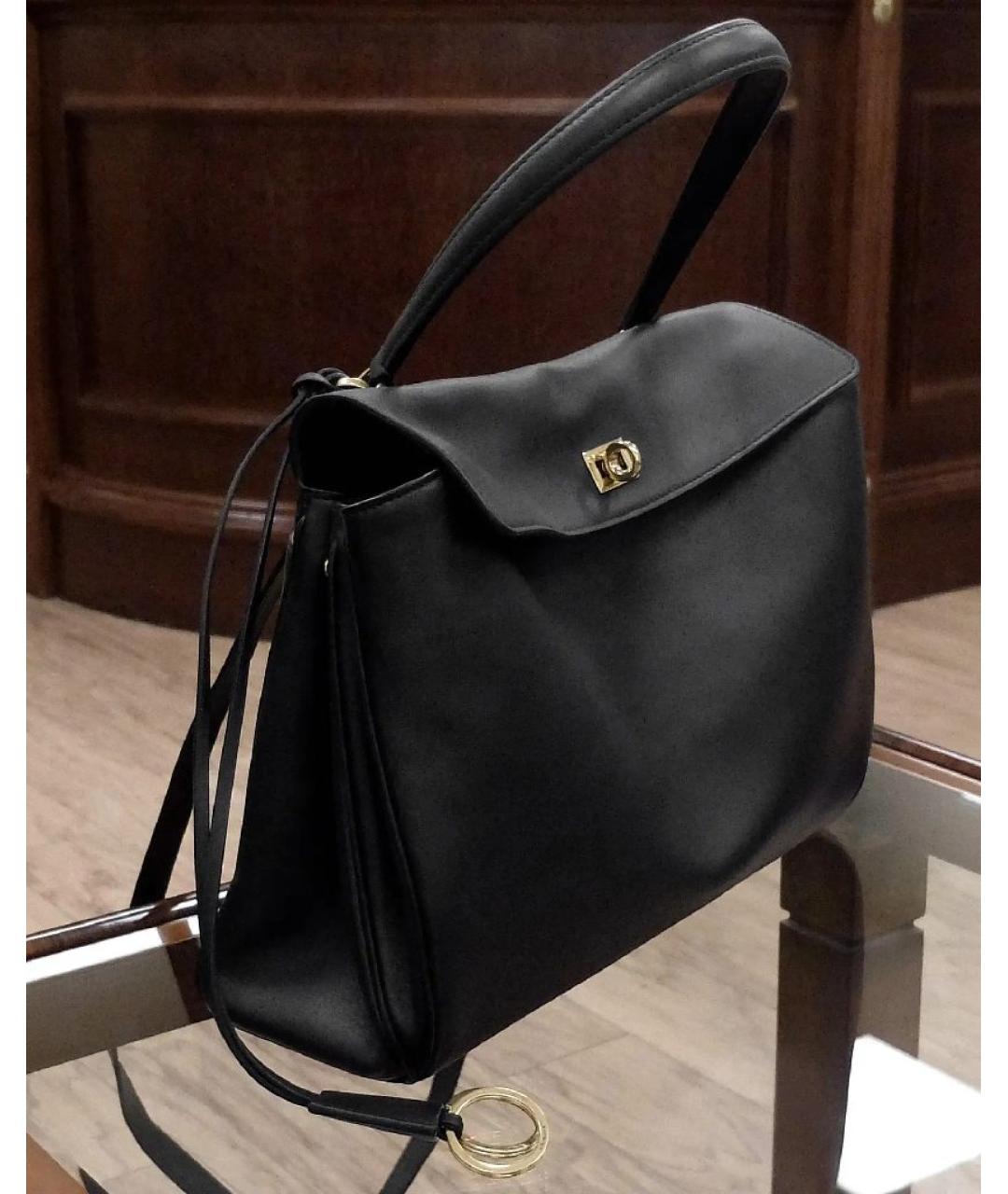 BALENCIAGA Черная кожаная сумка с короткими ручками, фото 2