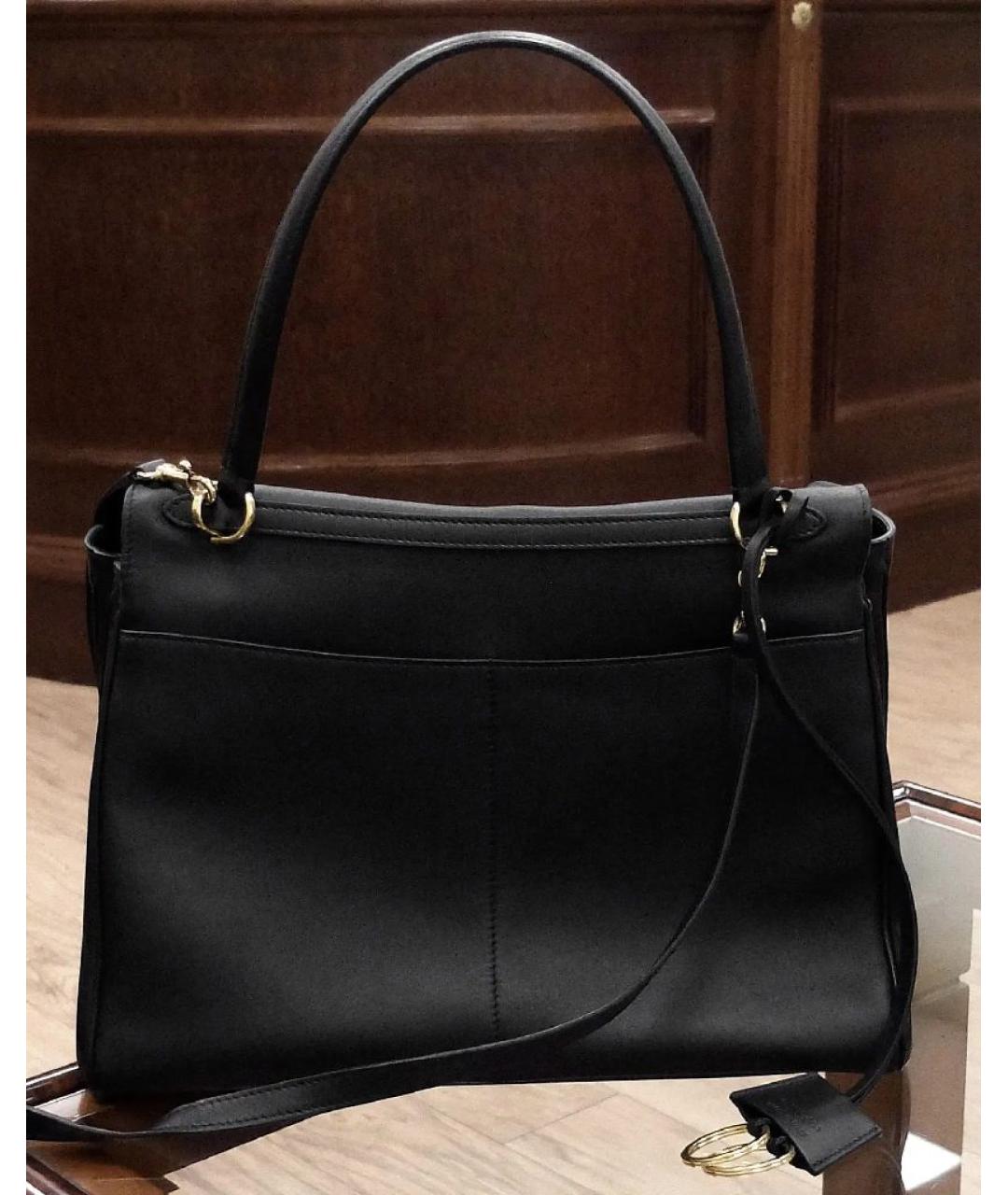 BALENCIAGA Черная кожаная сумка с короткими ручками, фото 3