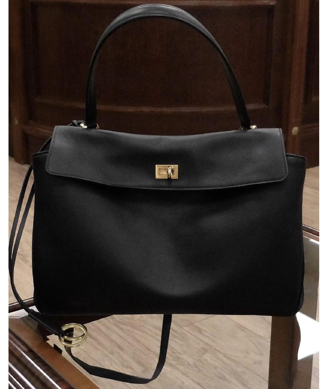 BALENCIAGA Черная кожаная сумка с короткими ручками, фото 8