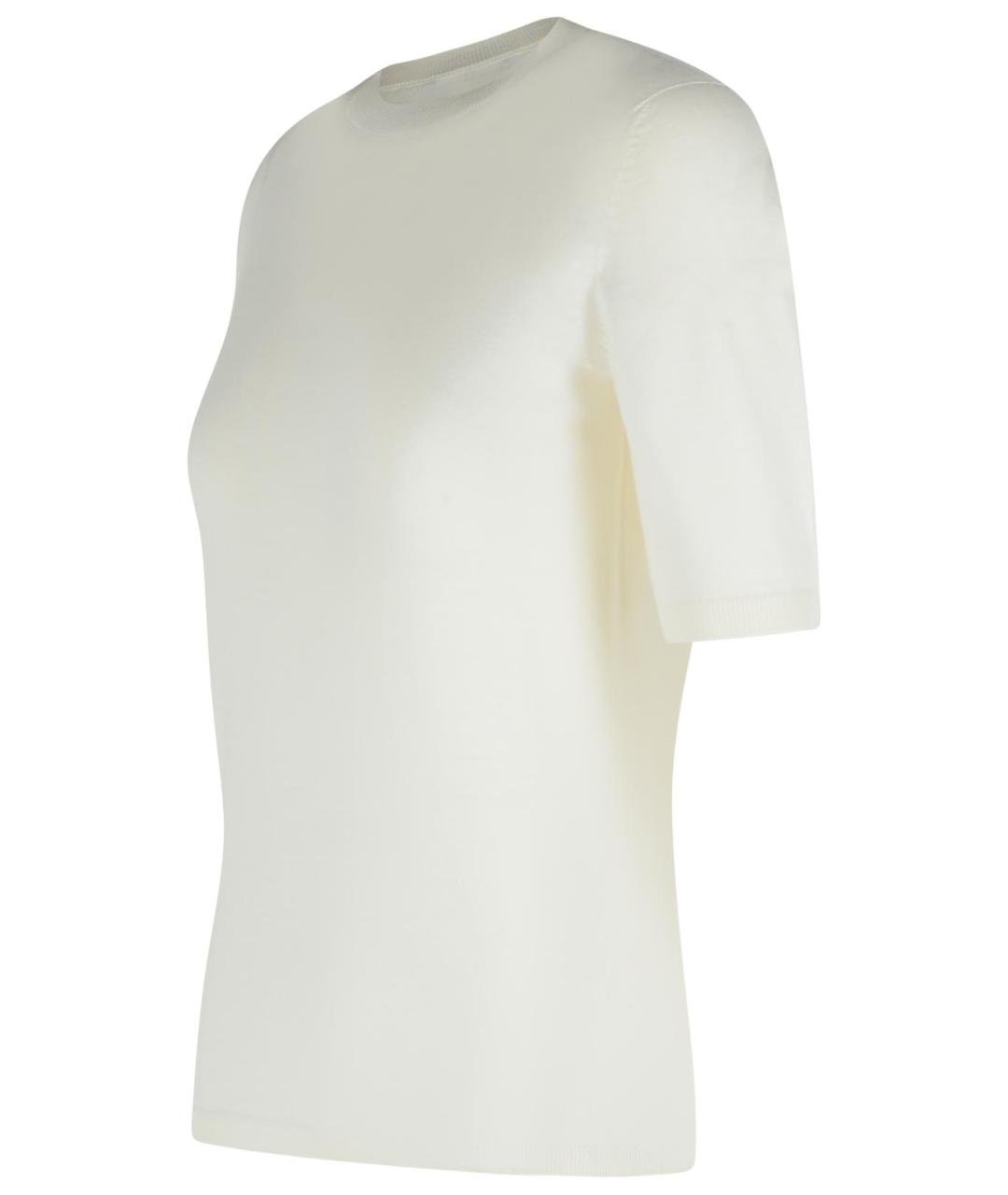 MAX MARA Белая шерстяная футболка, фото 2