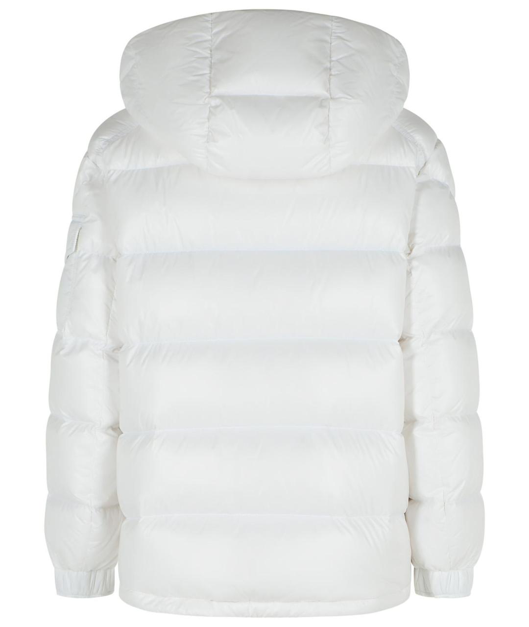 MONCLER Белый полиамидовый пуховик, фото 3