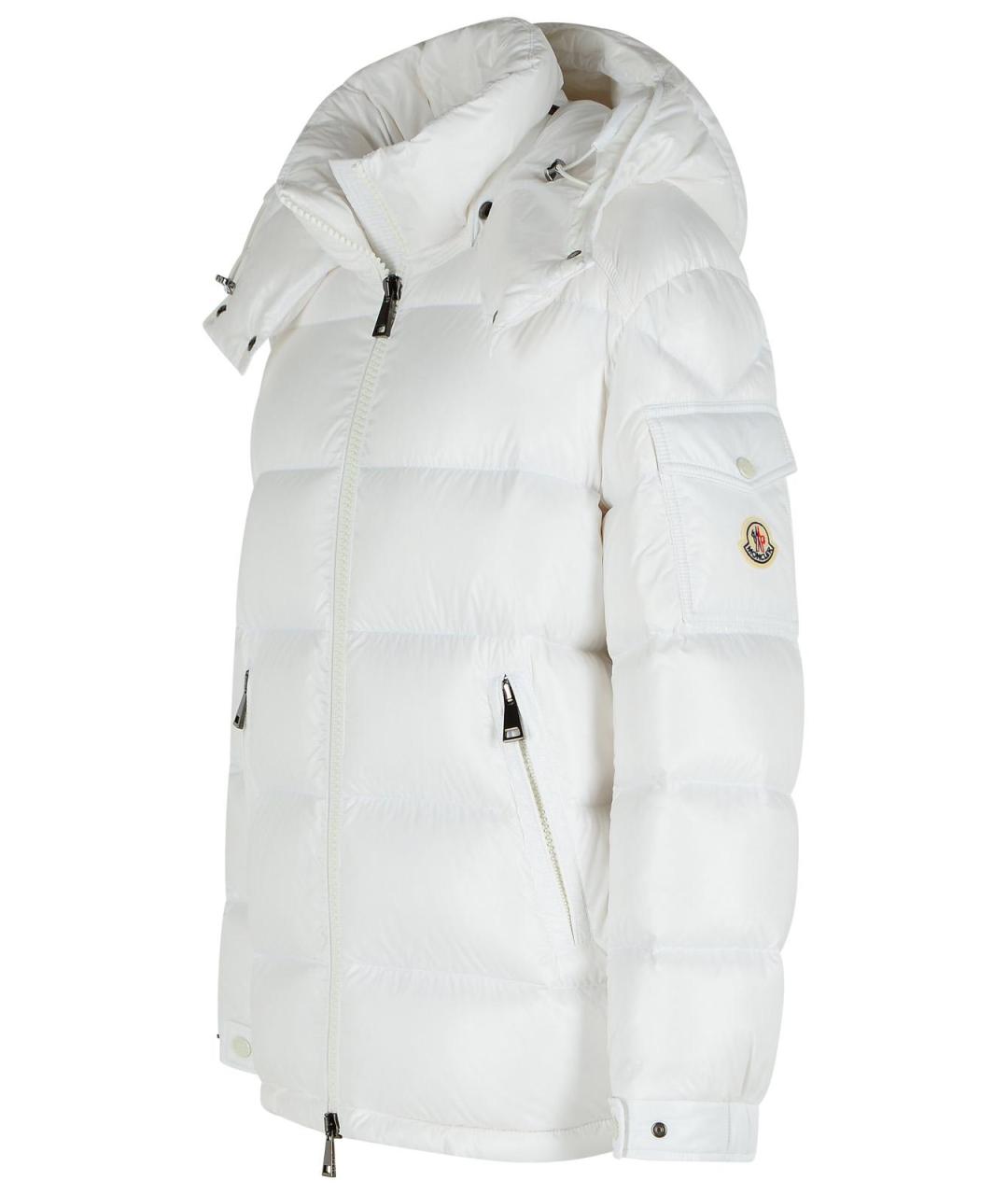 MONCLER Белый полиамидовый пуховик, фото 2