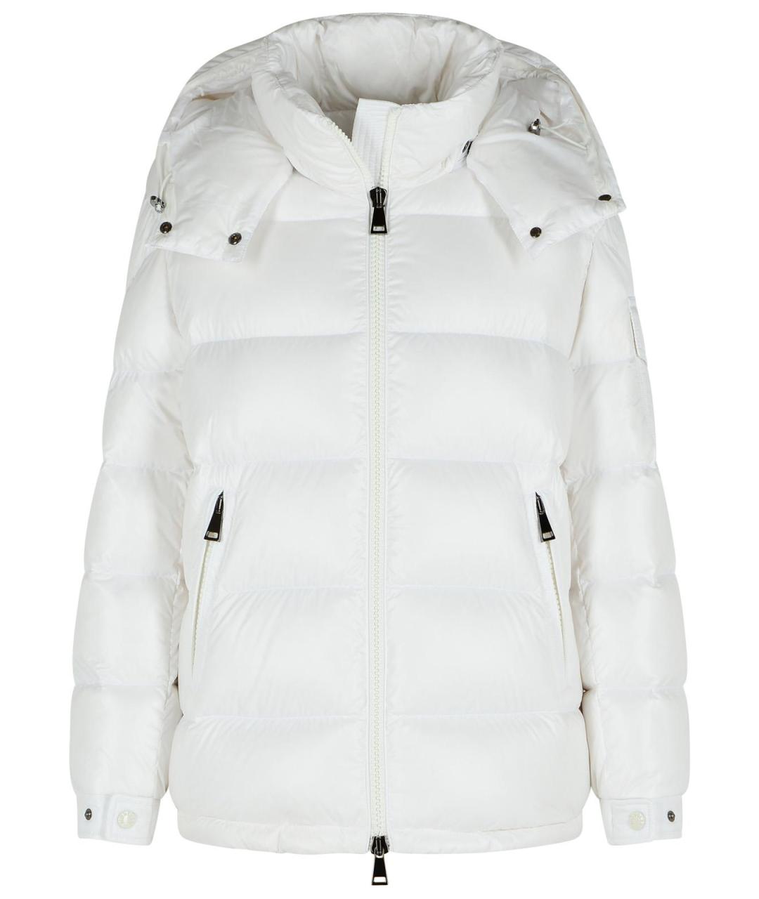 MONCLER Белый полиамидовый пуховик, фото 1