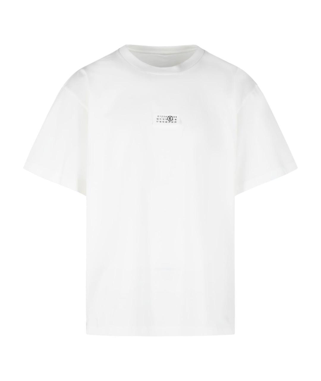 MM6 MAISON MARGIELA Белая хлопковая футболка, фото 1