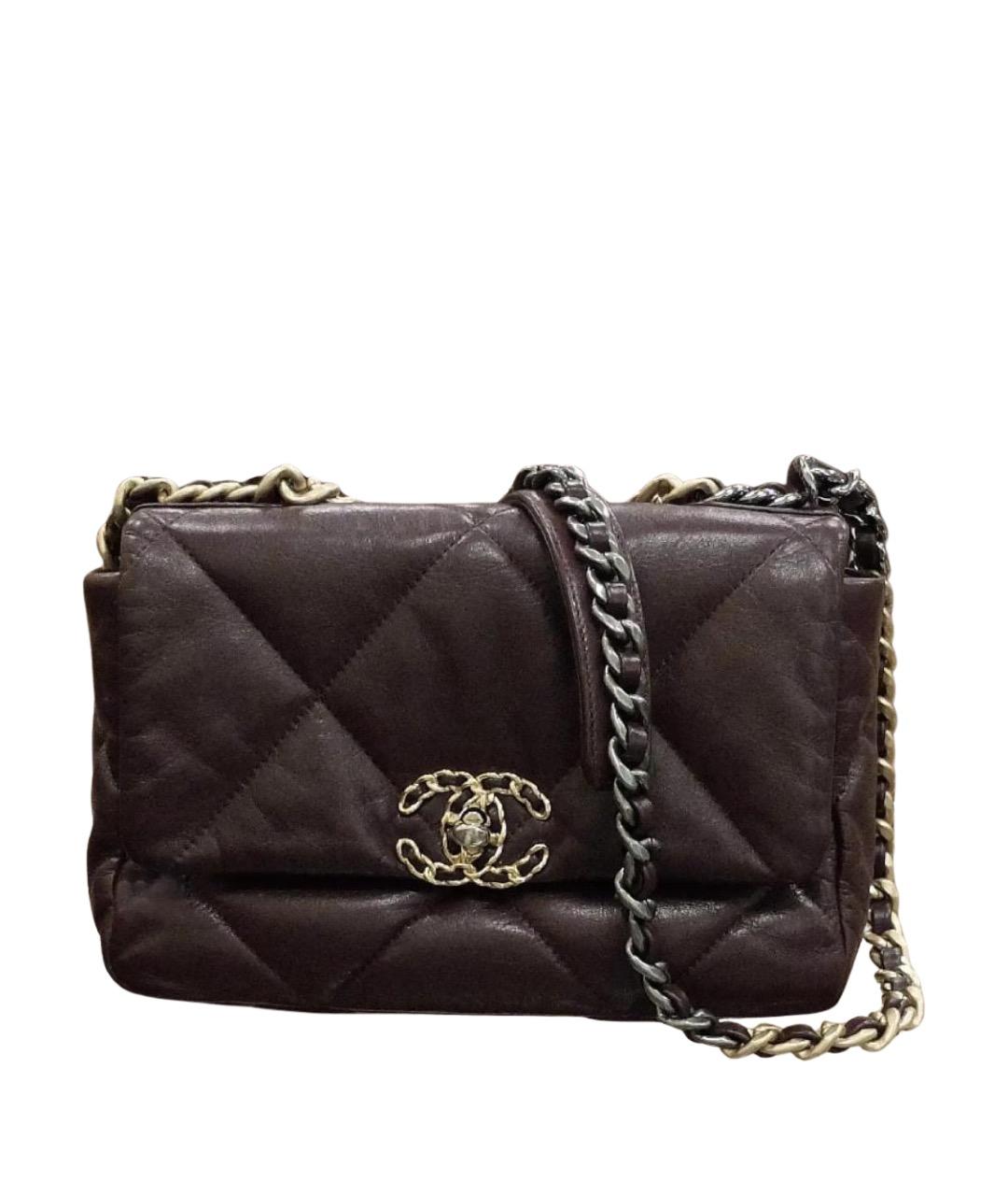 CHANEL Коричневая кожаная сумка через плечо, фото 1