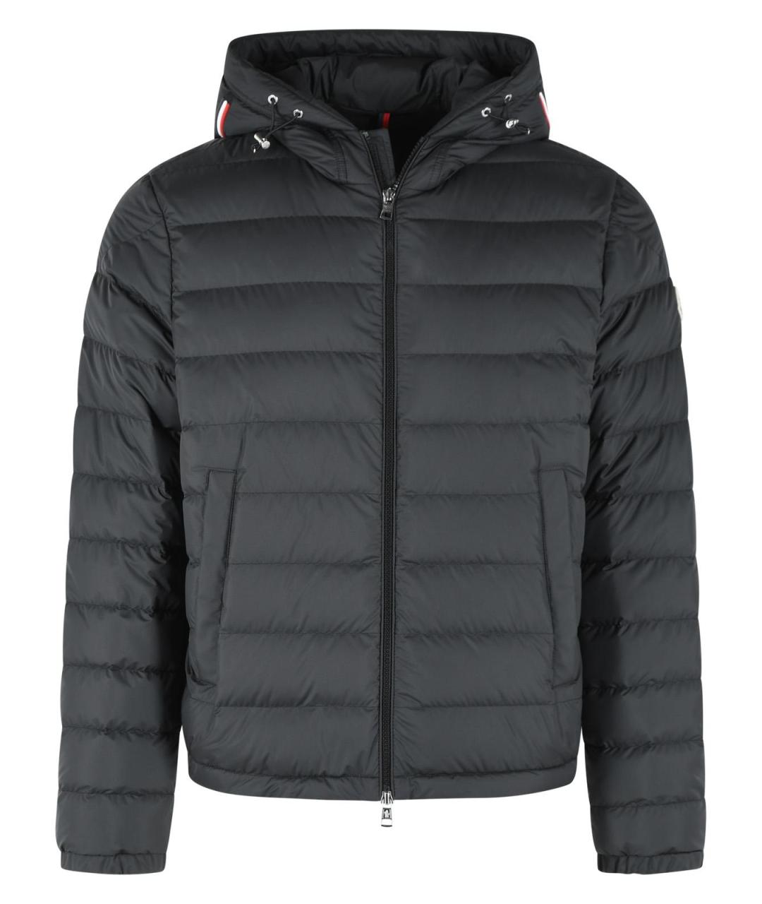 MONCLER Черный полиэстеровый пуховик, фото 1