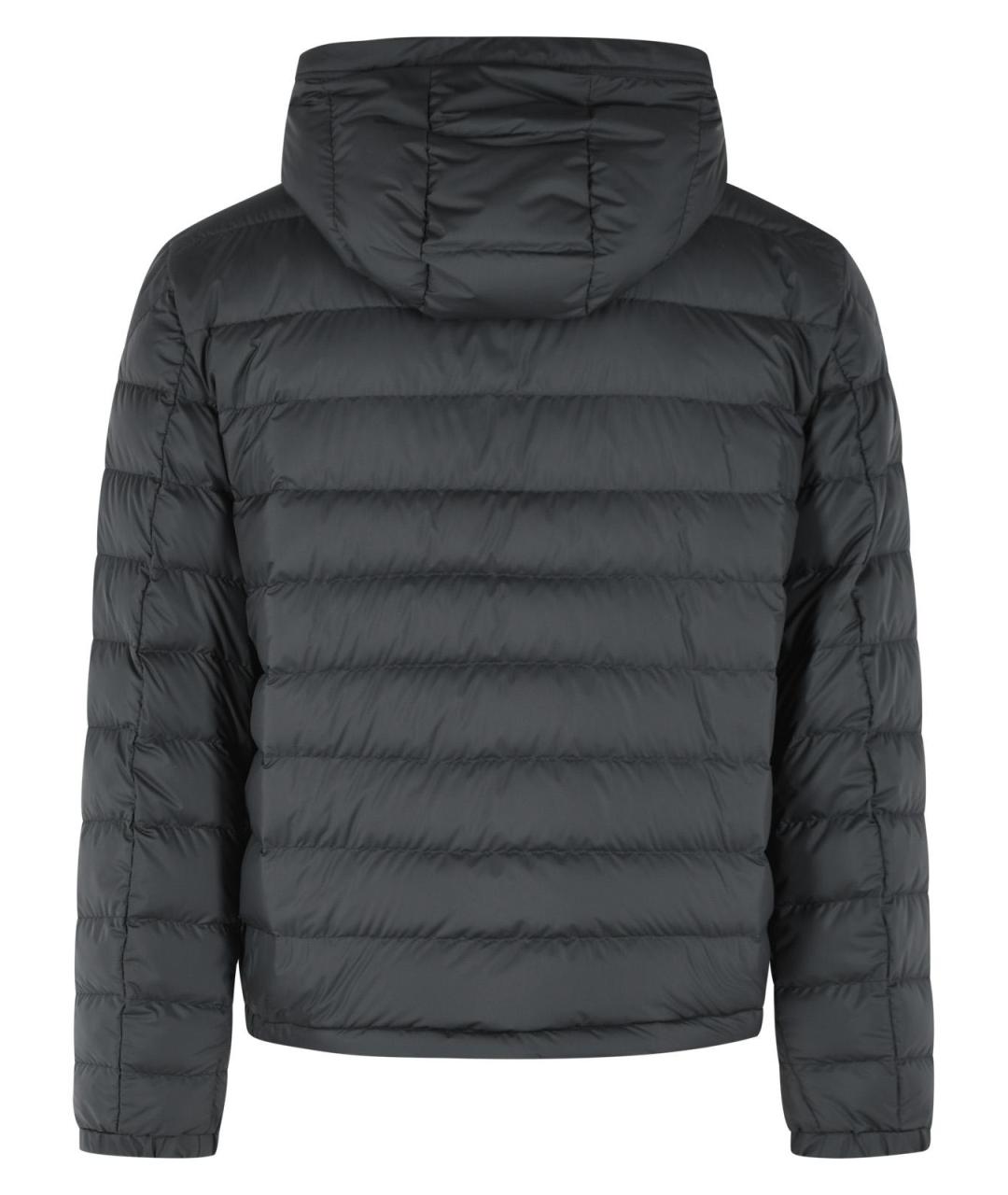 MONCLER Черный полиэстеровый пуховик, фото 3
