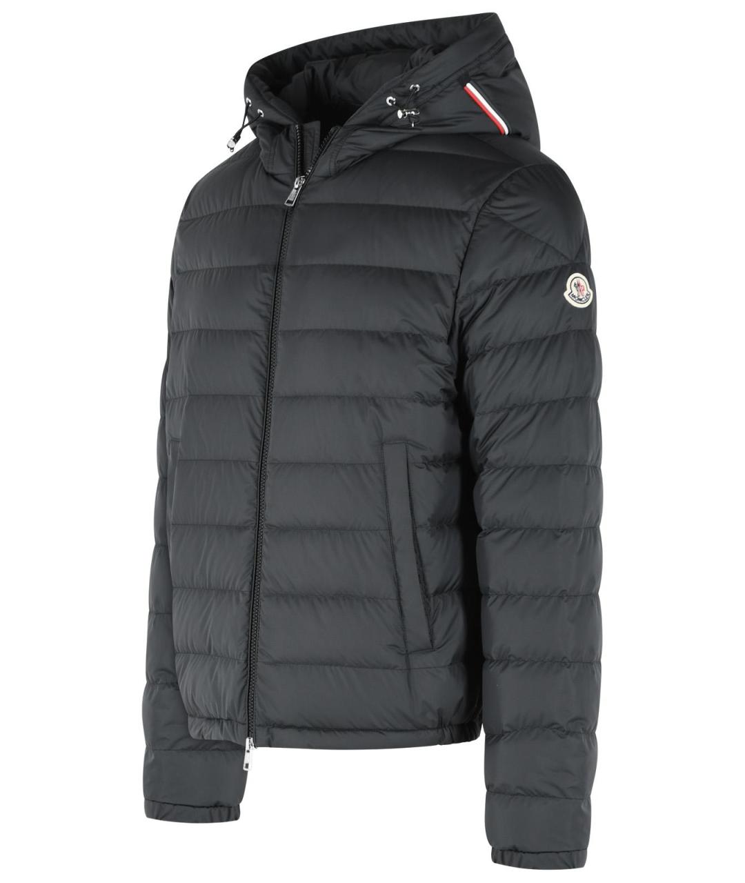 MONCLER Черный полиэстеровый пуховик, фото 2