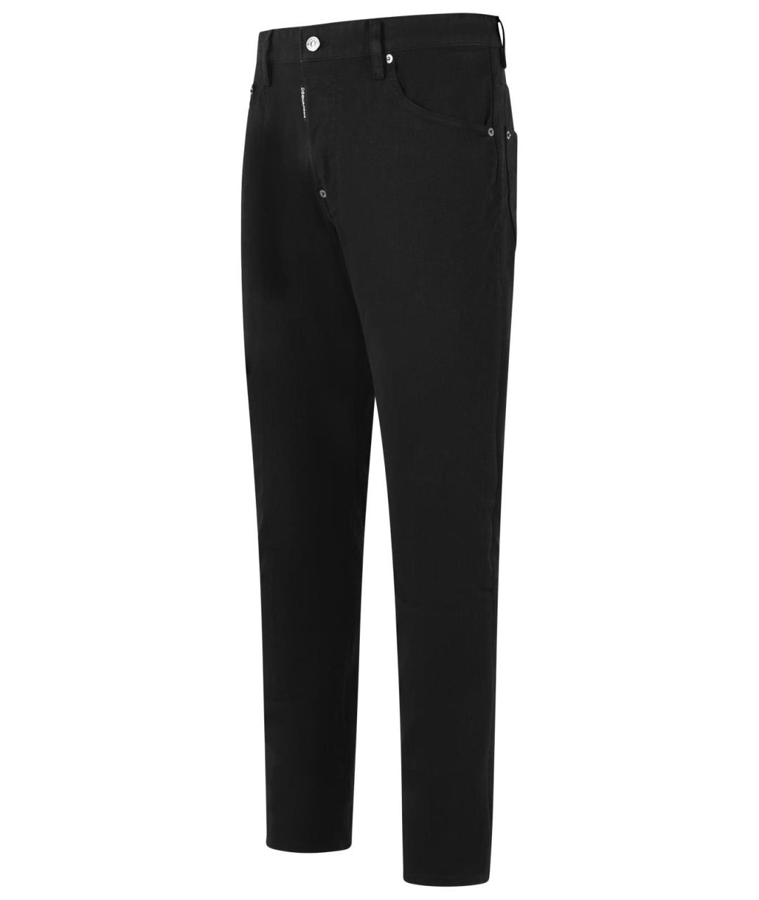 DSQUARED2 Черные хлопко-эластановые джинсы скинни, фото 2