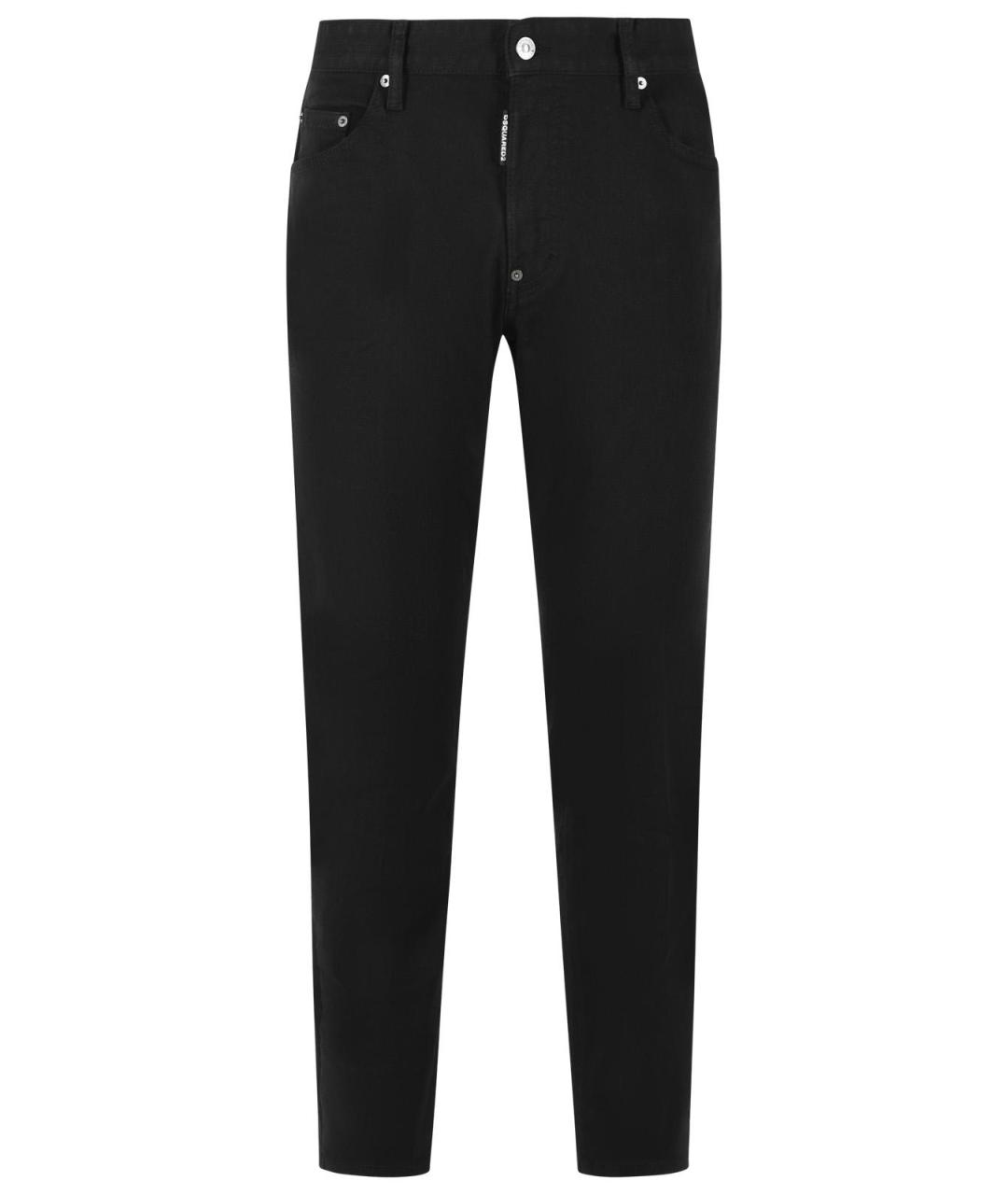 DSQUARED2 Черные хлопко-эластановые джинсы скинни, фото 1
