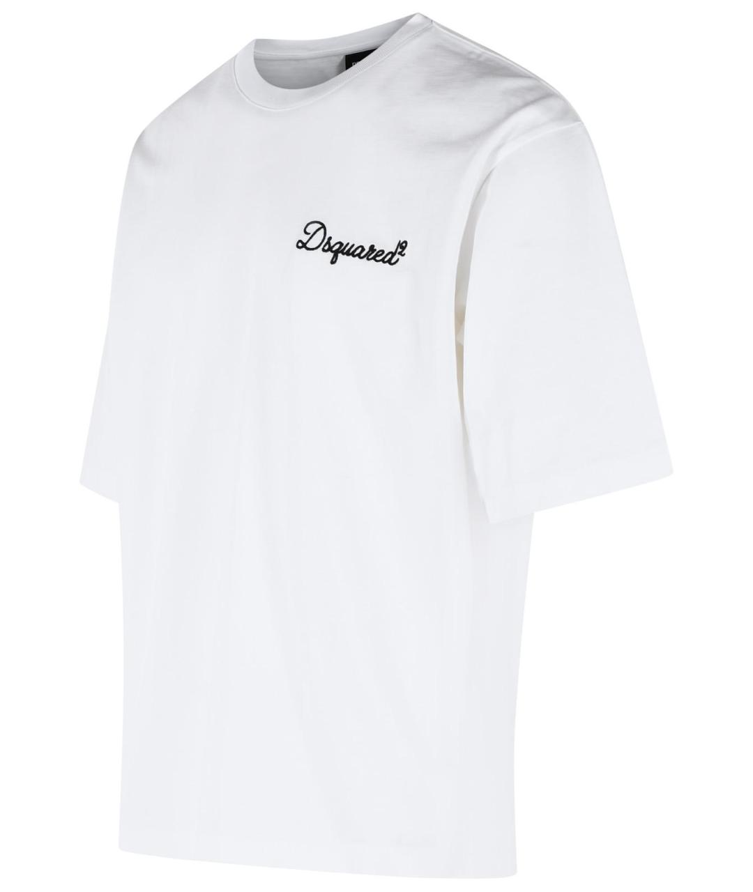 DSQUARED2 Белая хлопковая футболка, фото 2