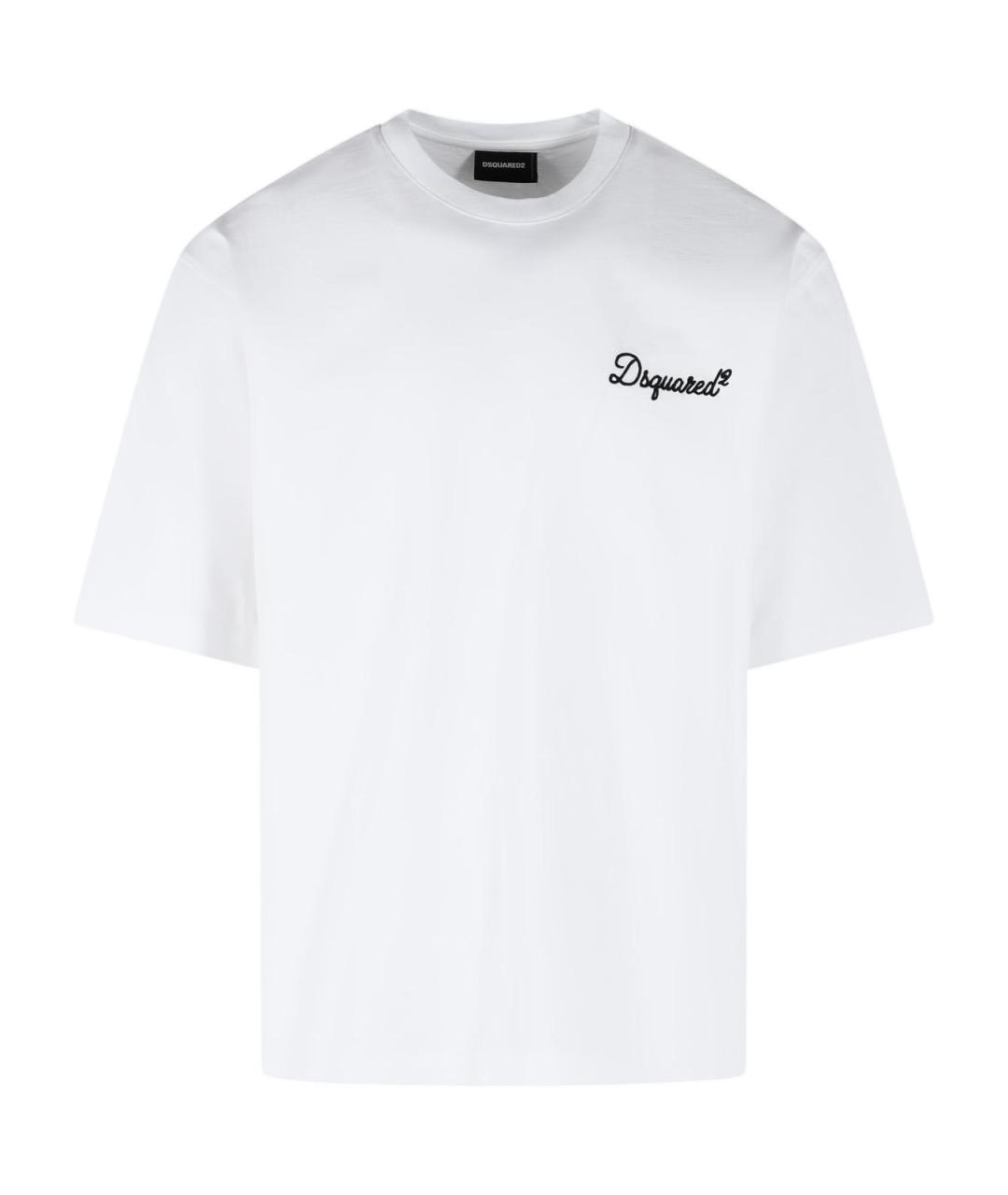 DSQUARED2 Белая хлопковая футболка, фото 1