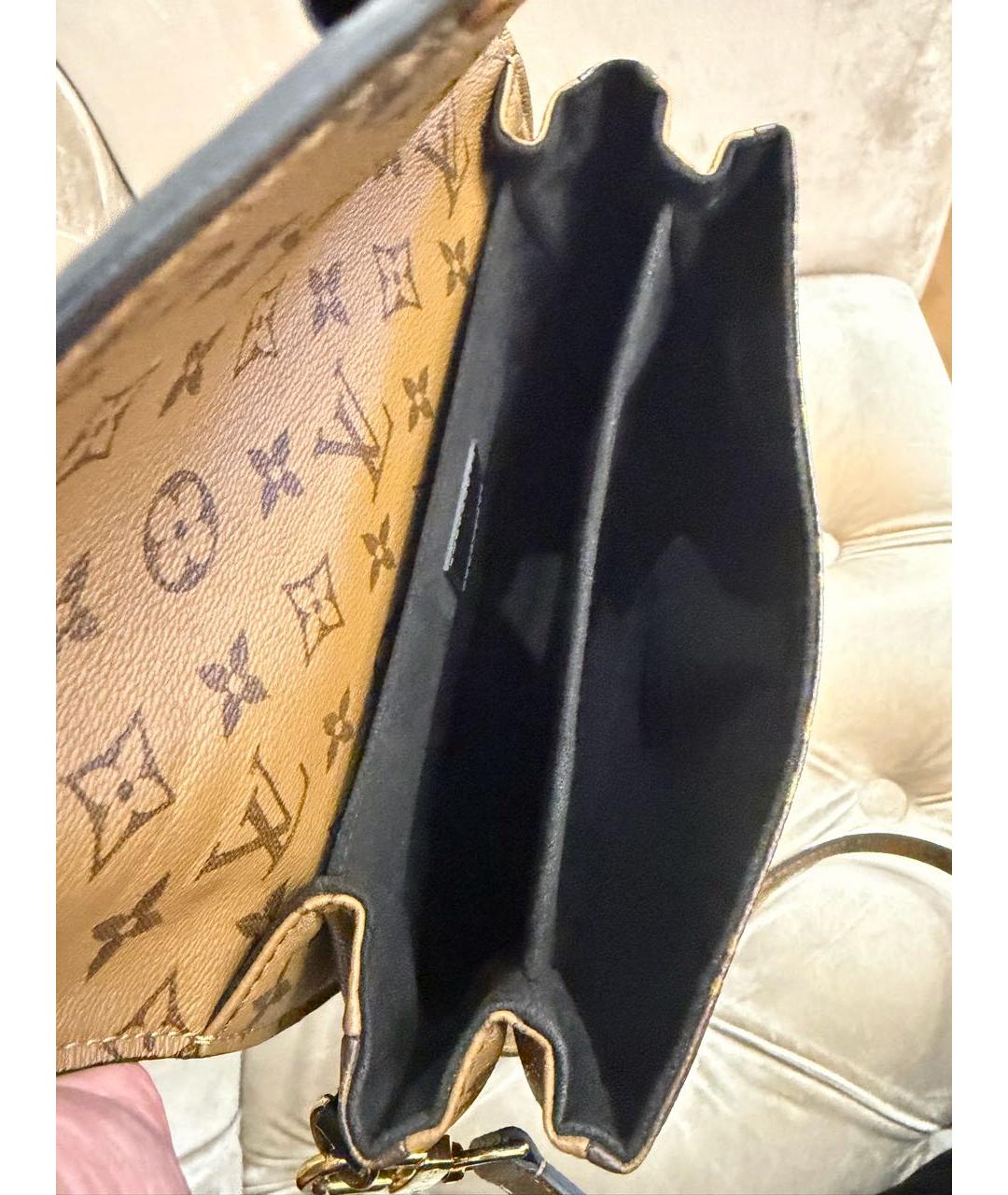 LOUIS VUITTON Коричневая сумка с короткими ручками, фото 4