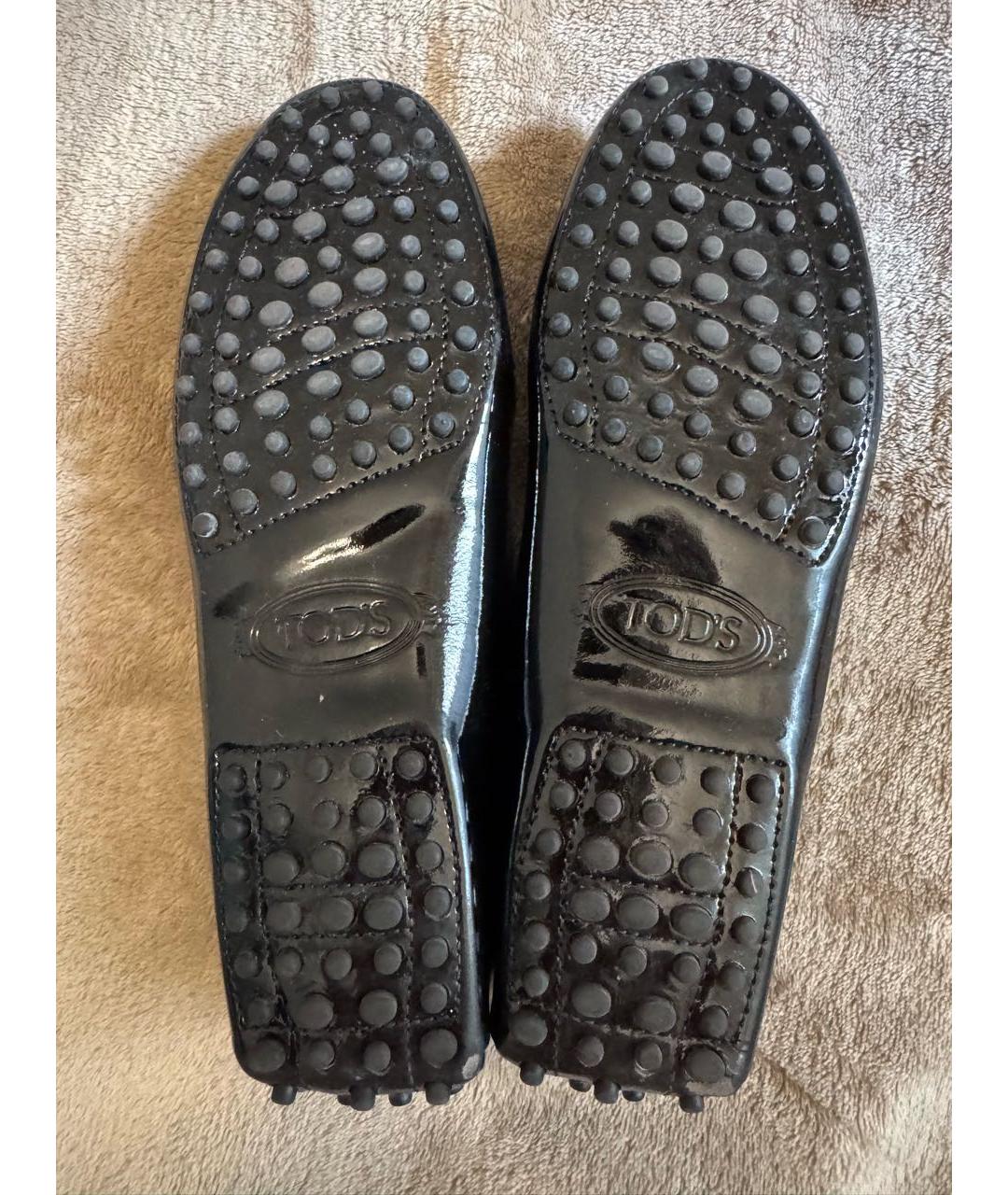 TOD'S Черные кожаные мокасины, фото 5