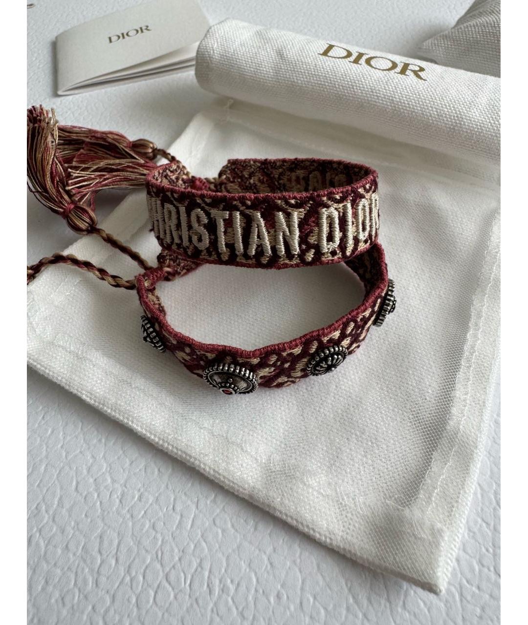 CHRISTIAN DIOR Бордовый браслет, фото 4