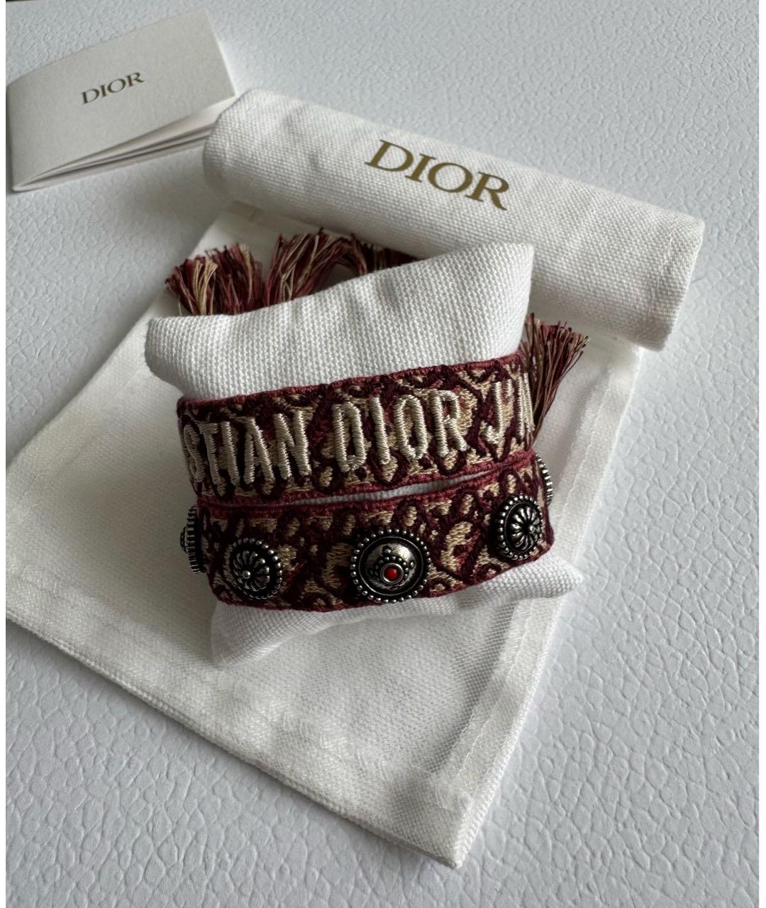 CHRISTIAN DIOR Бордовый браслет, фото 2