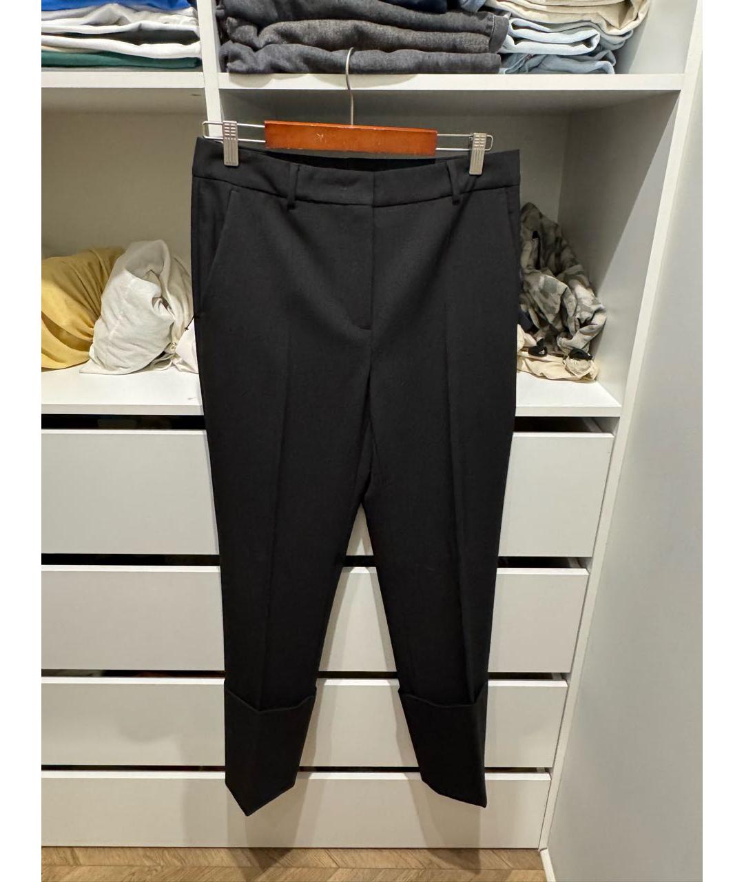 SPORTMAX Черные шерстяные брюки узкие, фото 3