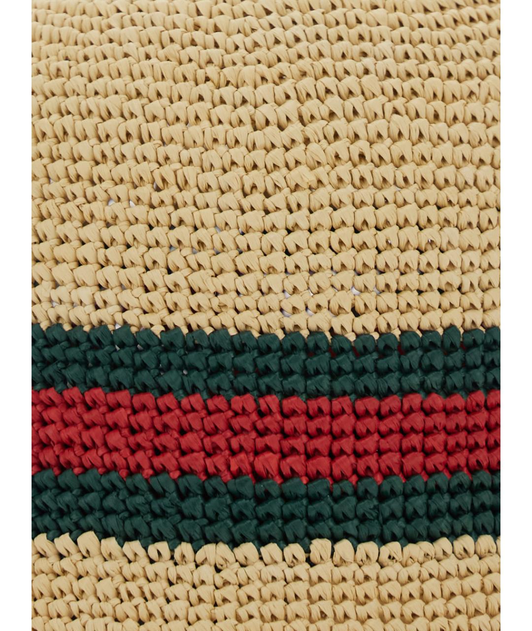 GUCCI Бежевая соломенная шляпа, фото 3