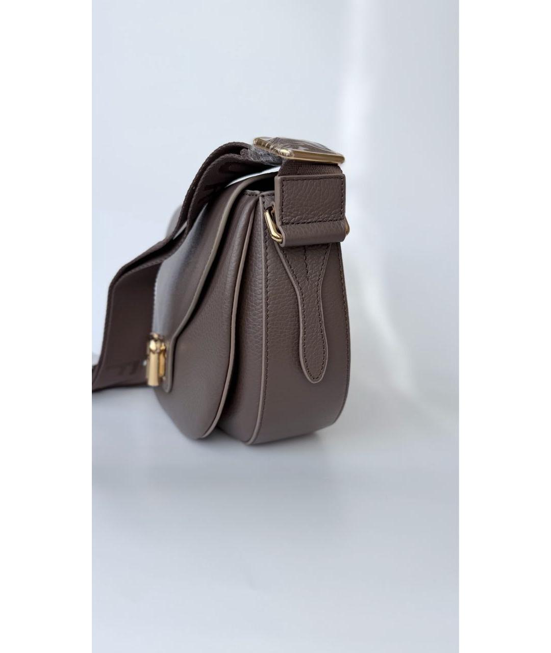 FURLA Коричневая кожаная сумка через плечо, фото 2