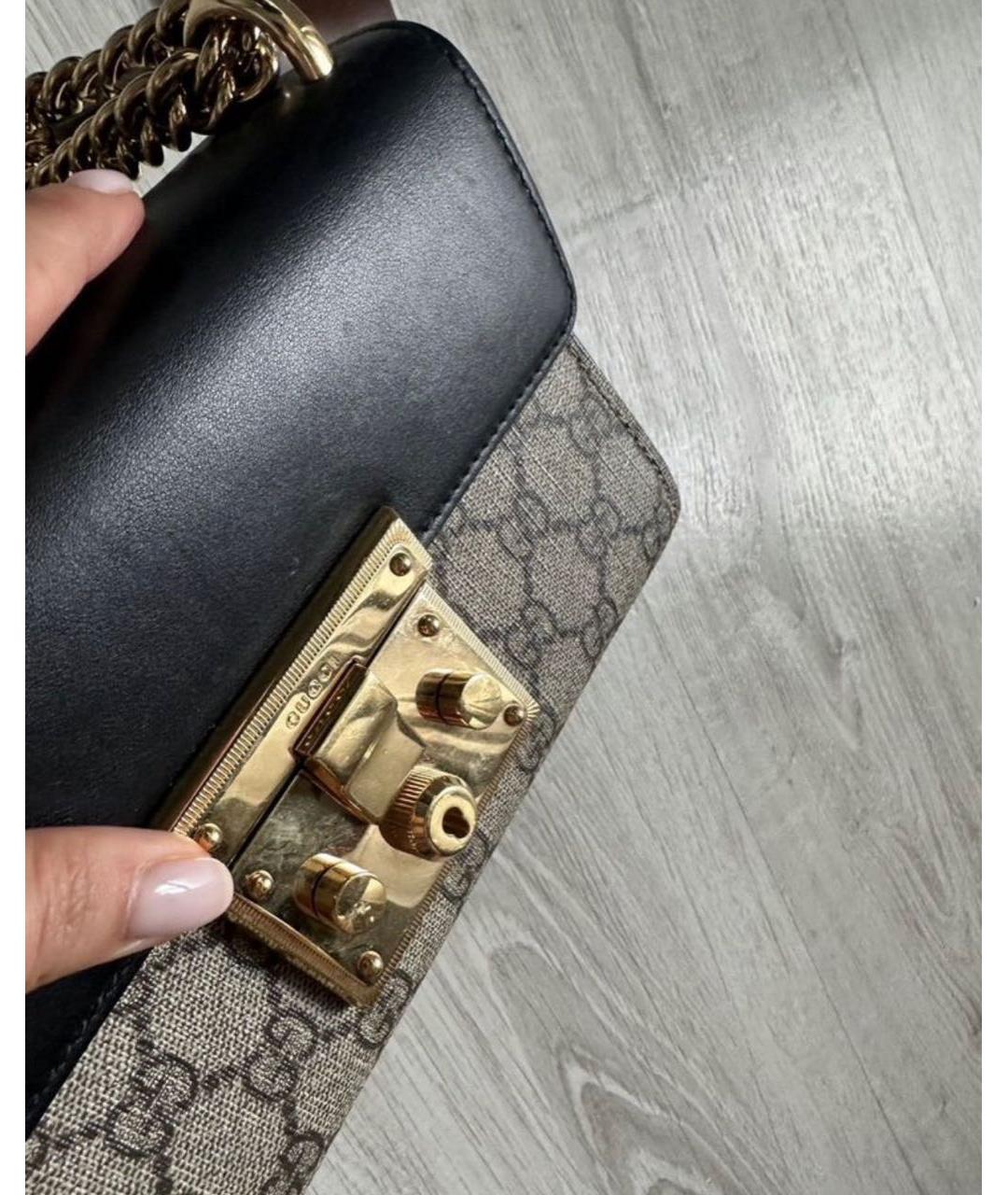 GUCCI Коричневая кожаная сумка через плечо, фото 2