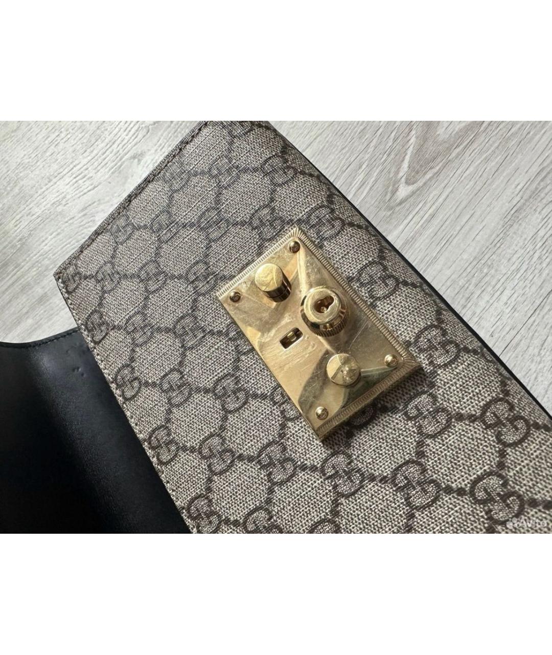 GUCCI Коричневая кожаная сумка через плечо, фото 3