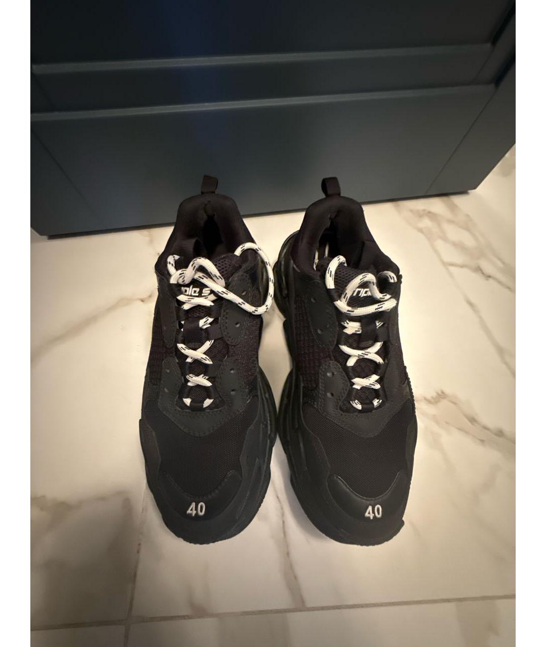 BALENCIAGA Черные текстильные кроссовки, фото 2