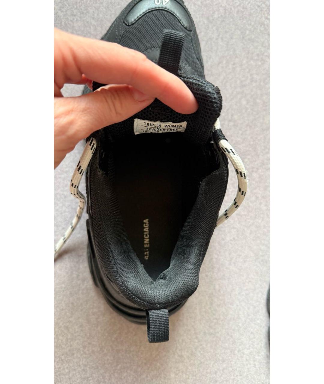 BALENCIAGA Черные текстильные кроссовки, фото 6