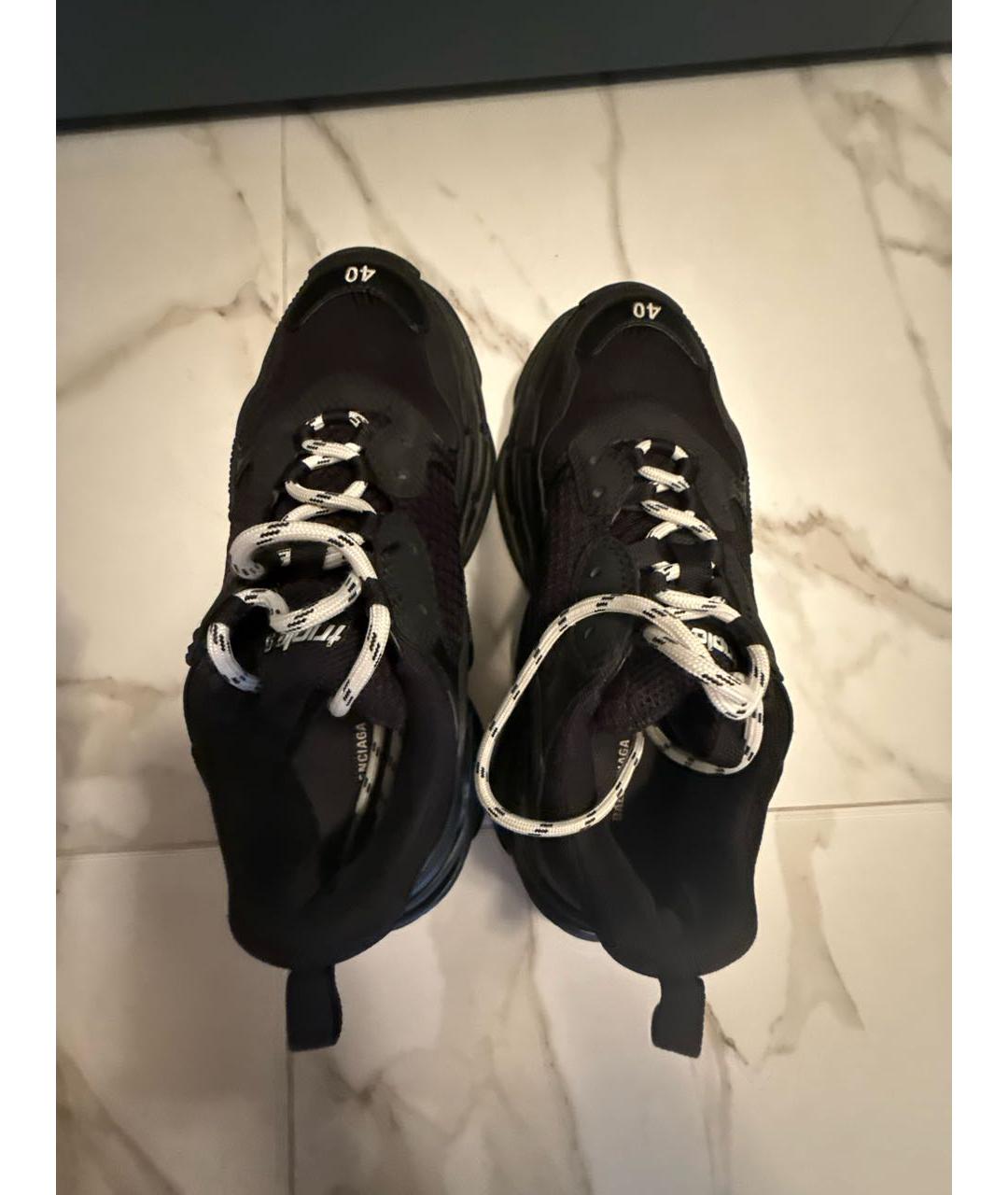 BALENCIAGA Черные текстильные кроссовки, фото 3