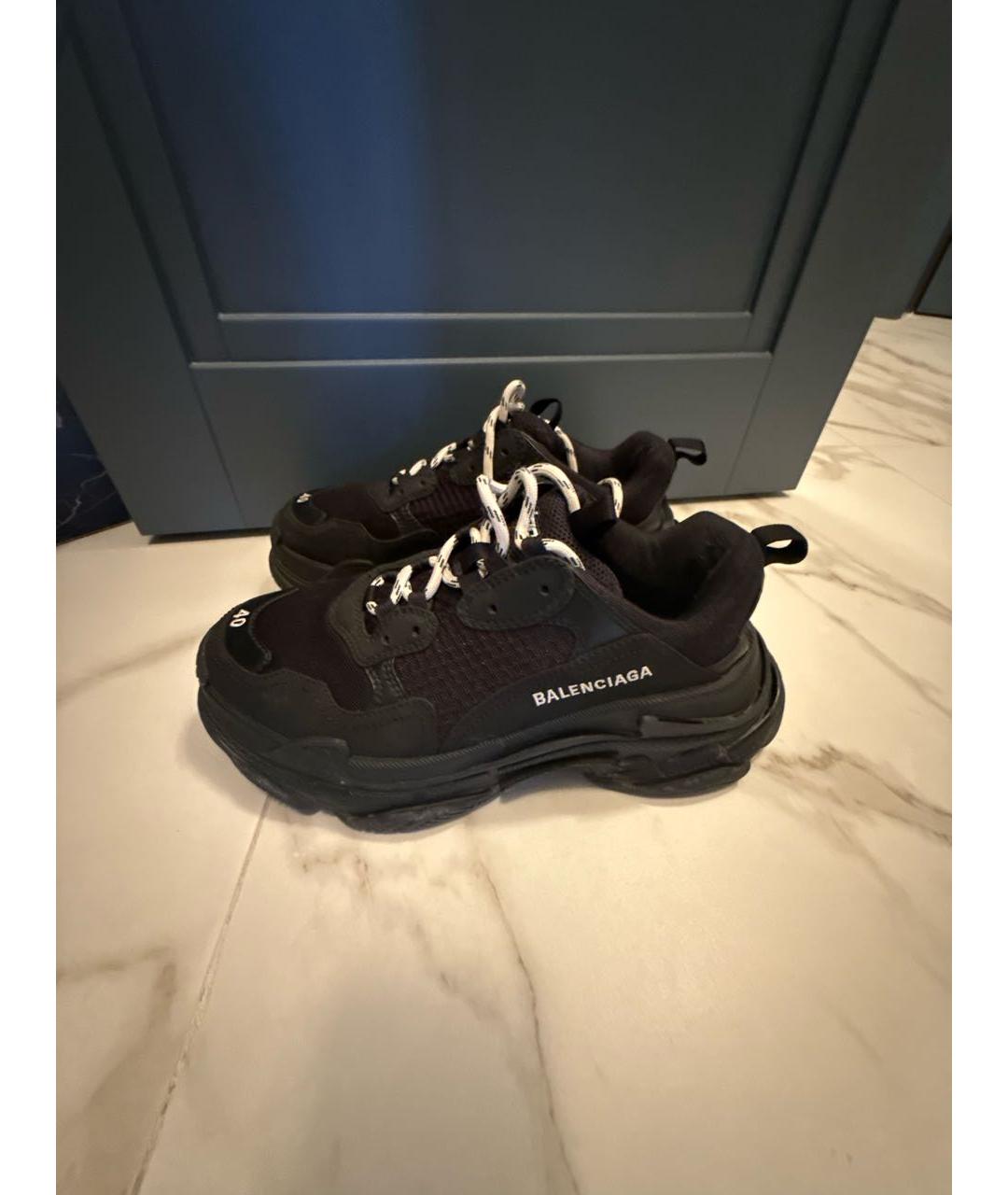 BALENCIAGA Черные текстильные кроссовки, фото 9