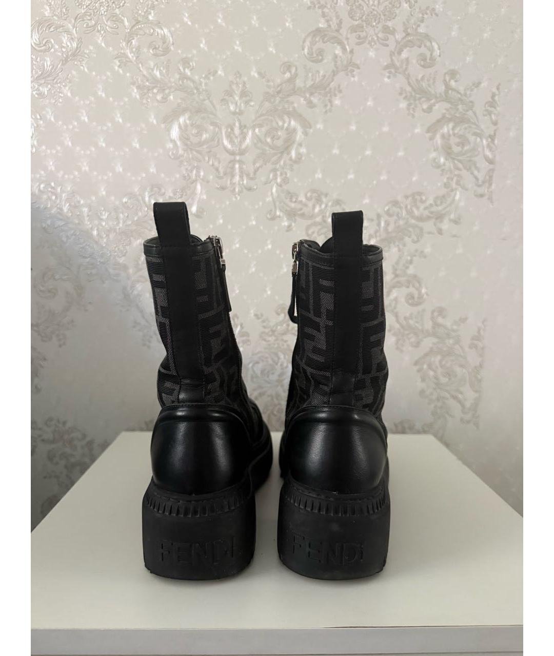FENDI Черные ботинки, фото 4