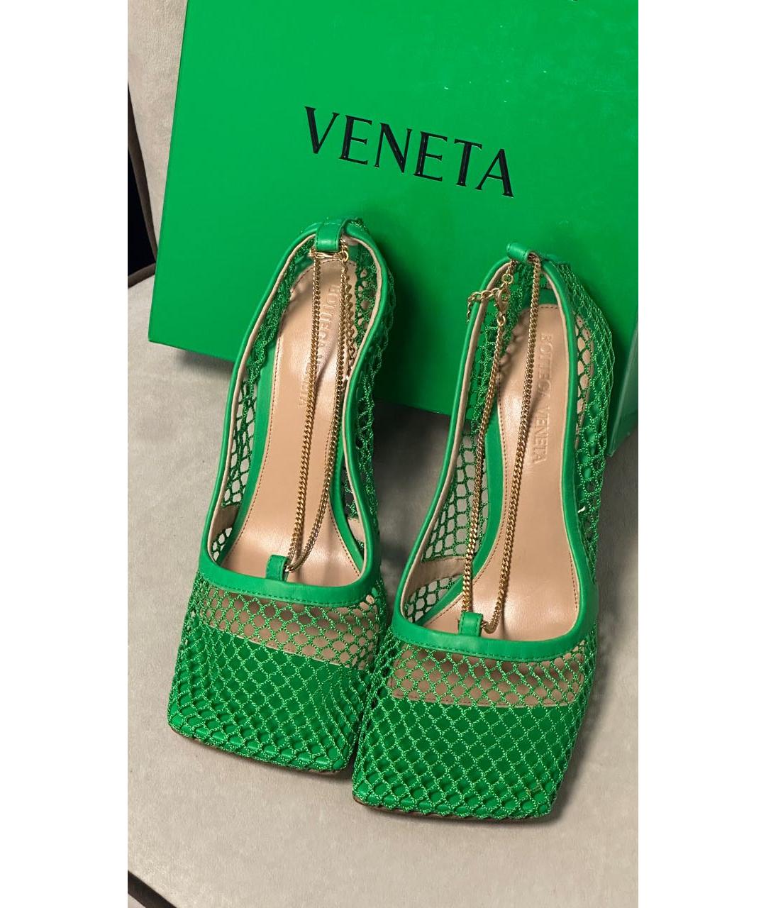 BOTTEGA VENETA Зеленые босоножки, фото 6