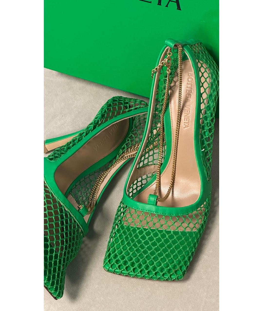 BOTTEGA VENETA Зеленые босоножки, фото 5
