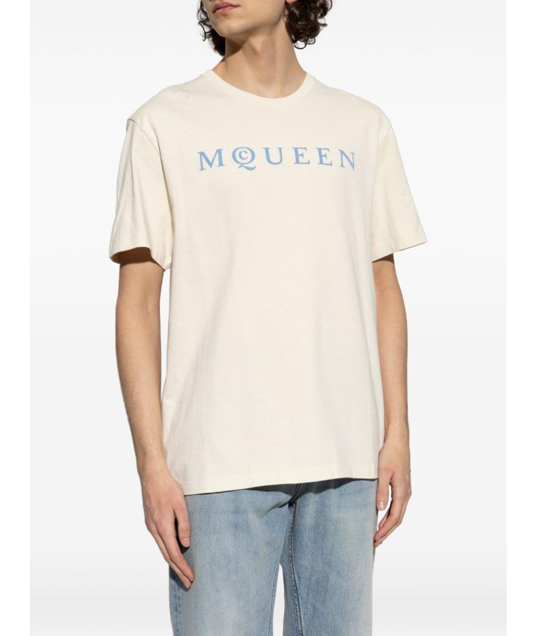 ALEXANDER MCQUEEN Белая хлопковая футболка, фото 5