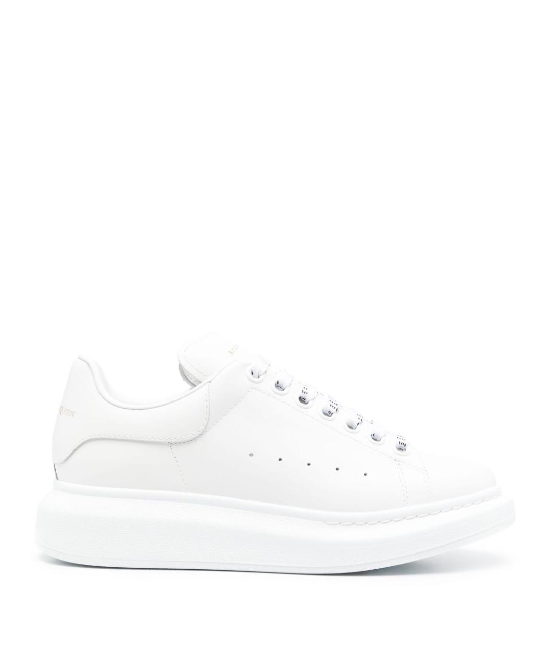 ALEXANDER MCQUEEN Белые кожаные кеды, фото 1