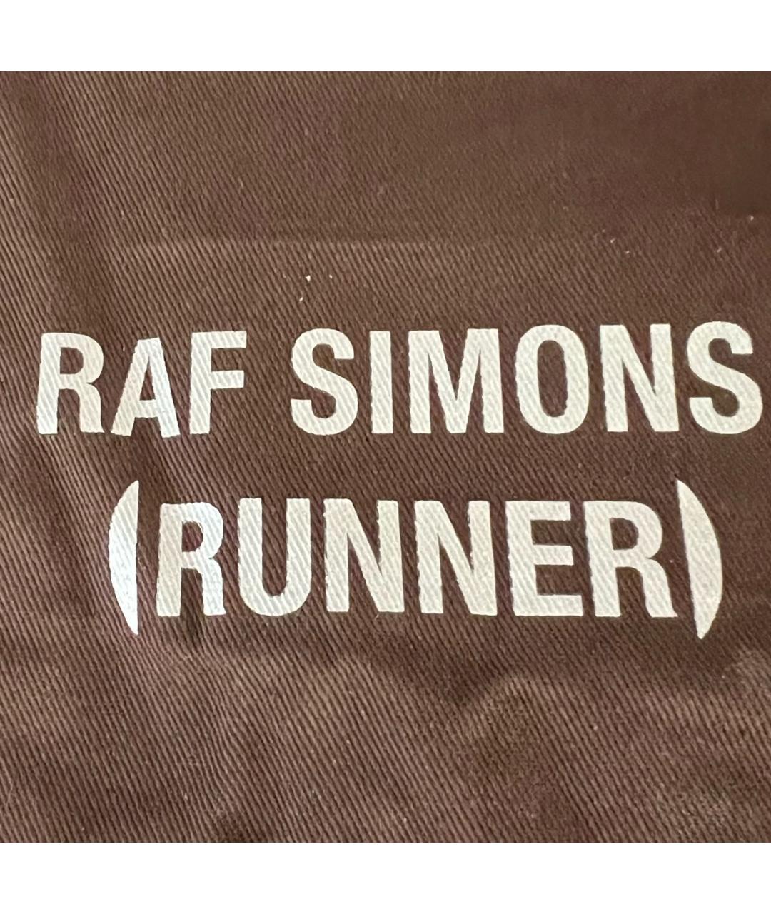 RAF SIMONS Коричневая хлопковая сумка тоут, фото 4