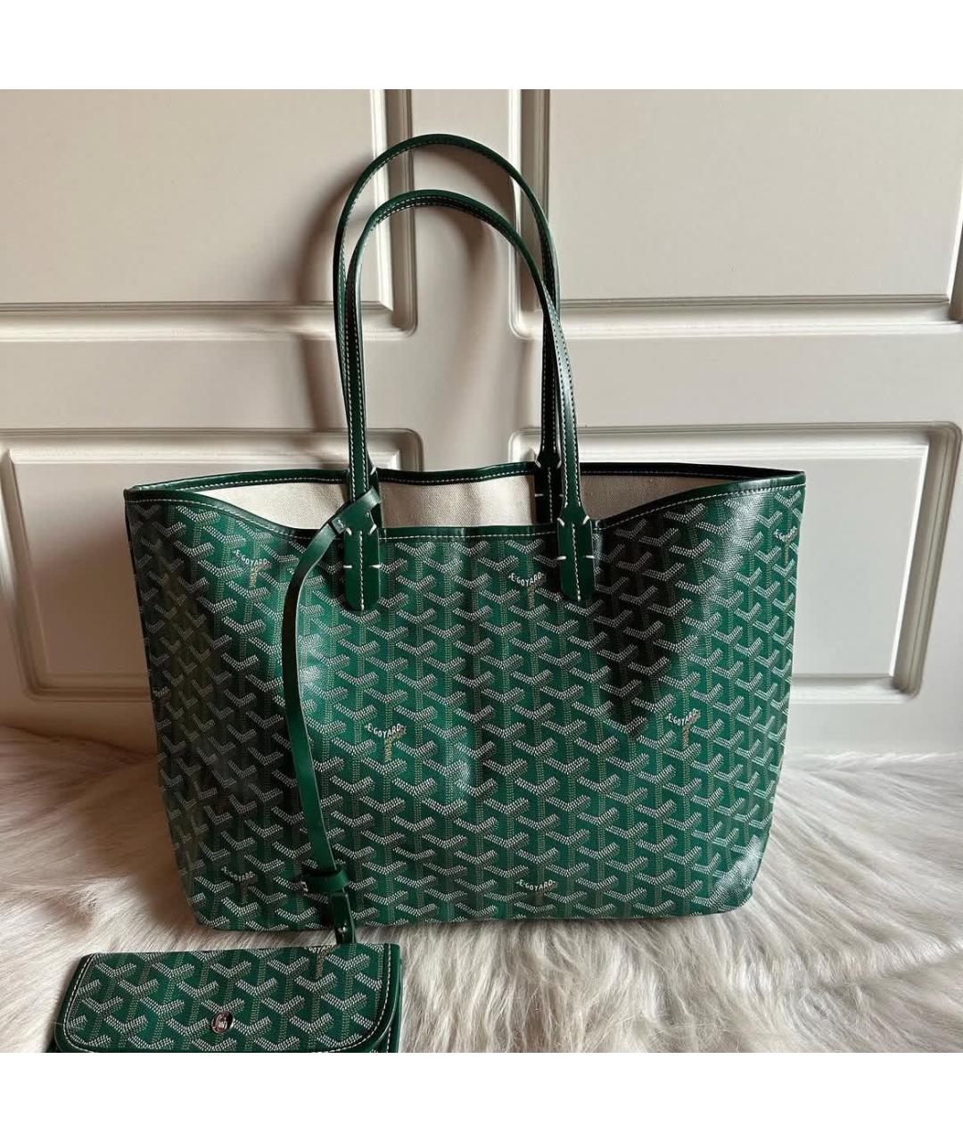 GOYARD Зеленая сумка тоут, фото 6
