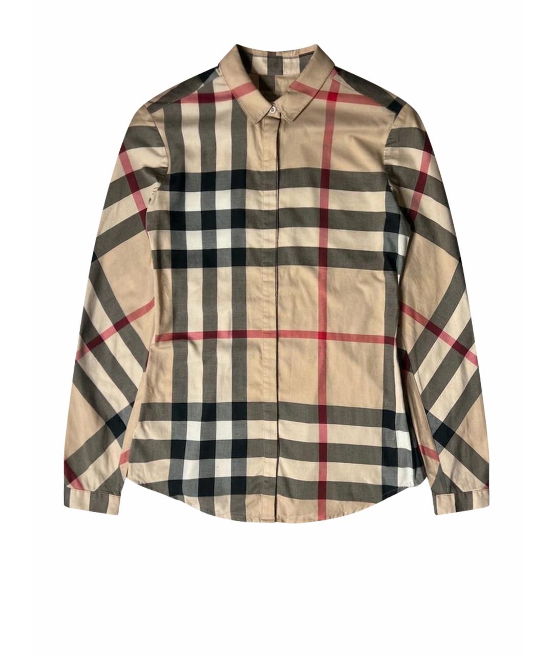 BURBERRY Бежевая хлопковая рубашка, фото 1