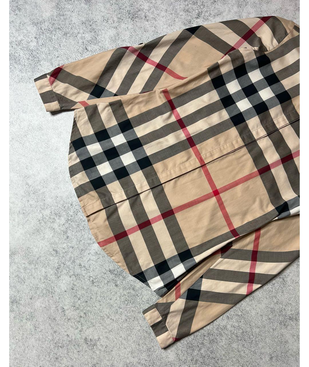 BURBERRY Бежевая хлопковая рубашка, фото 5
