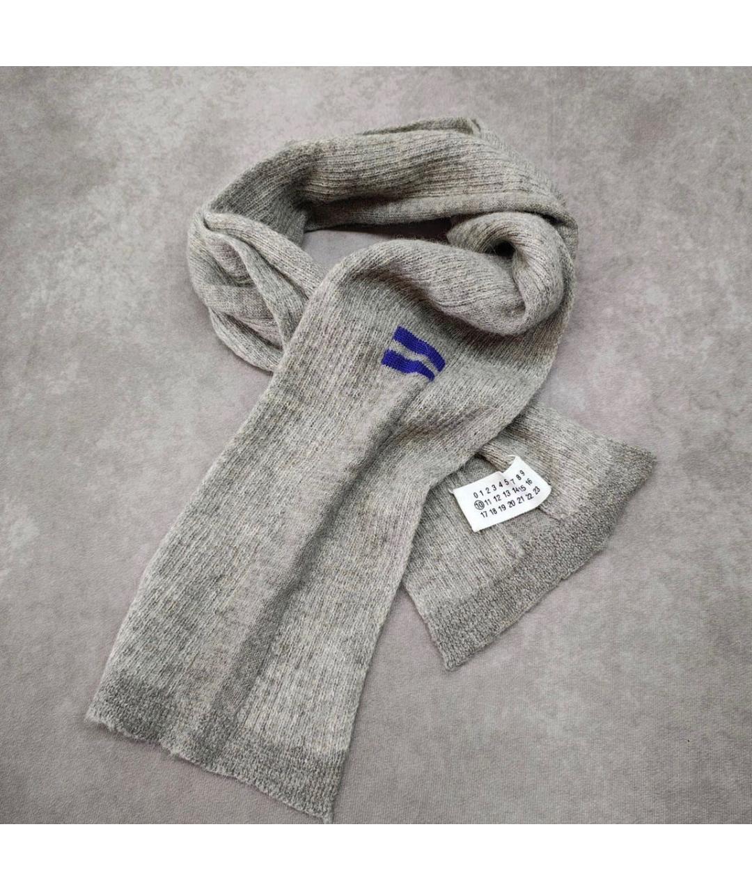 MAISON MARGIELA Серый шарф, фото 4
