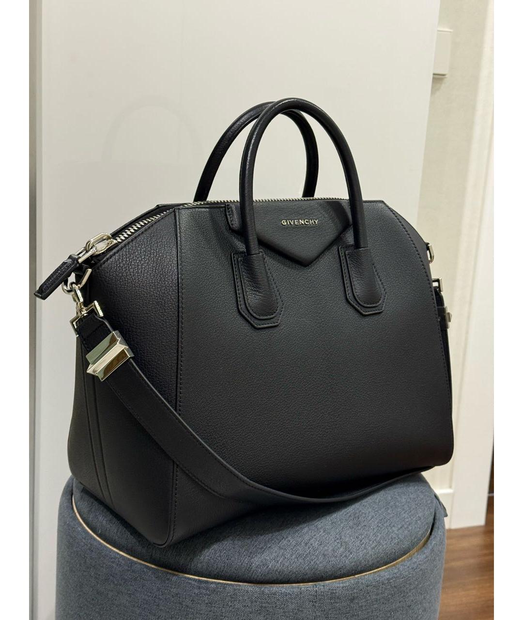 GIVENCHY Черная кожаная сумка с короткими ручками, фото 2