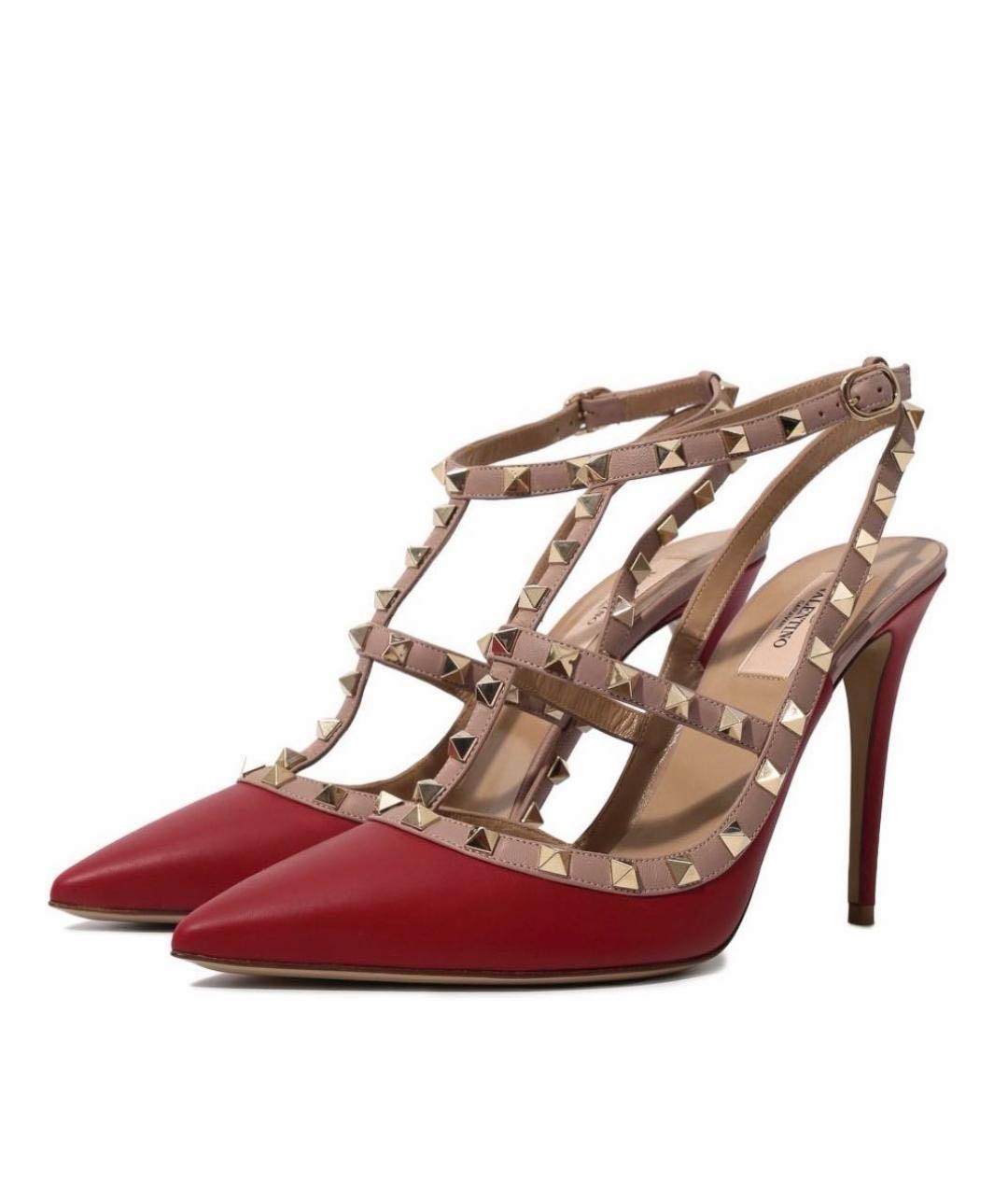 VALENTINO Красные кожаные туфли, фото 8